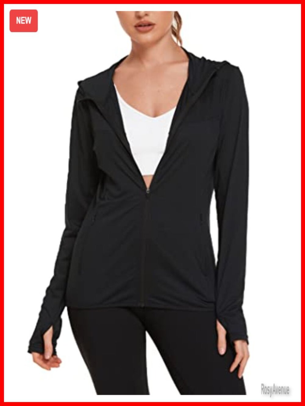 Women's UPF 50+ Sun Protection Hoodie Long Sleeve Workout Jacket with Pockets